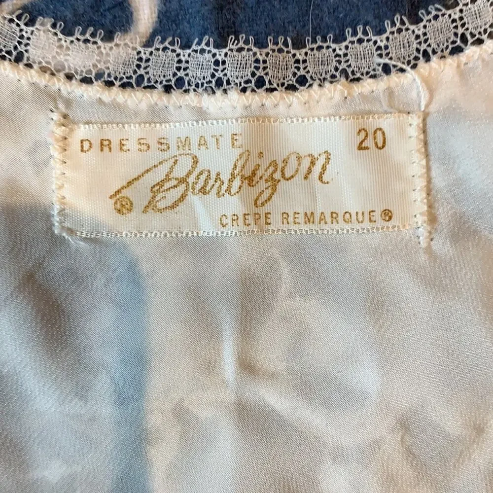 Vintage Barbizon cream‎ midi slip with lace bust, large or 20 - Picture 7 of 11